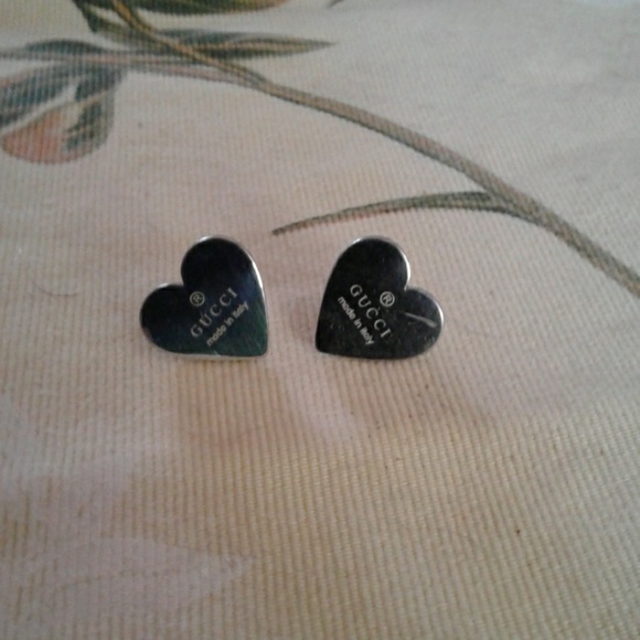 Gucci Jewelry - GUCCI HEART PIERCED EARRINGS..LIKE NEW